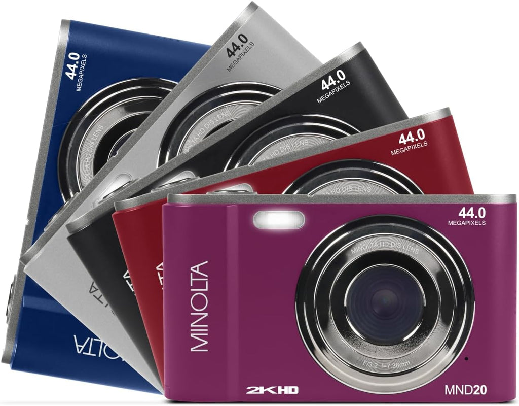 Minolta Minolta MND20 44 MP 2.7K Ultra HD Digital Camera (Silver)