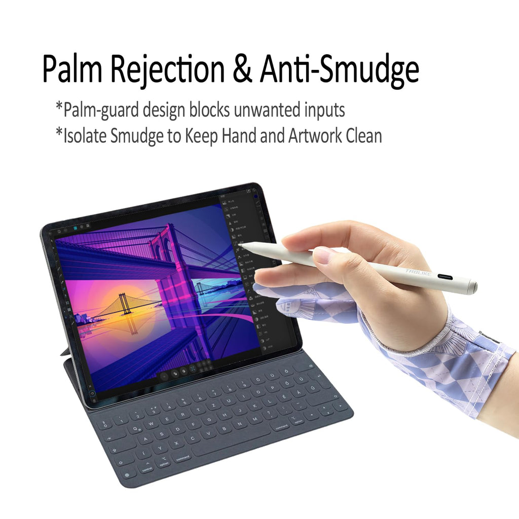 Artist Drawing Glove, Breathable Two Finger Digital Art Glove 3-Layer Palm Rejection Right/Left Hand Digital Graphic Tablet