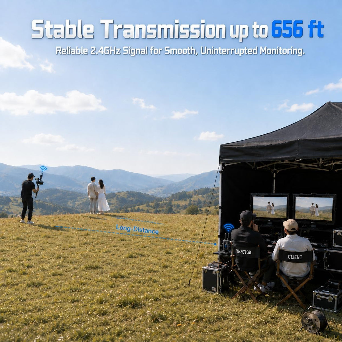 SYNCO Wireless HD Video Transmission and Receiver System Extender(1TX+1RX)