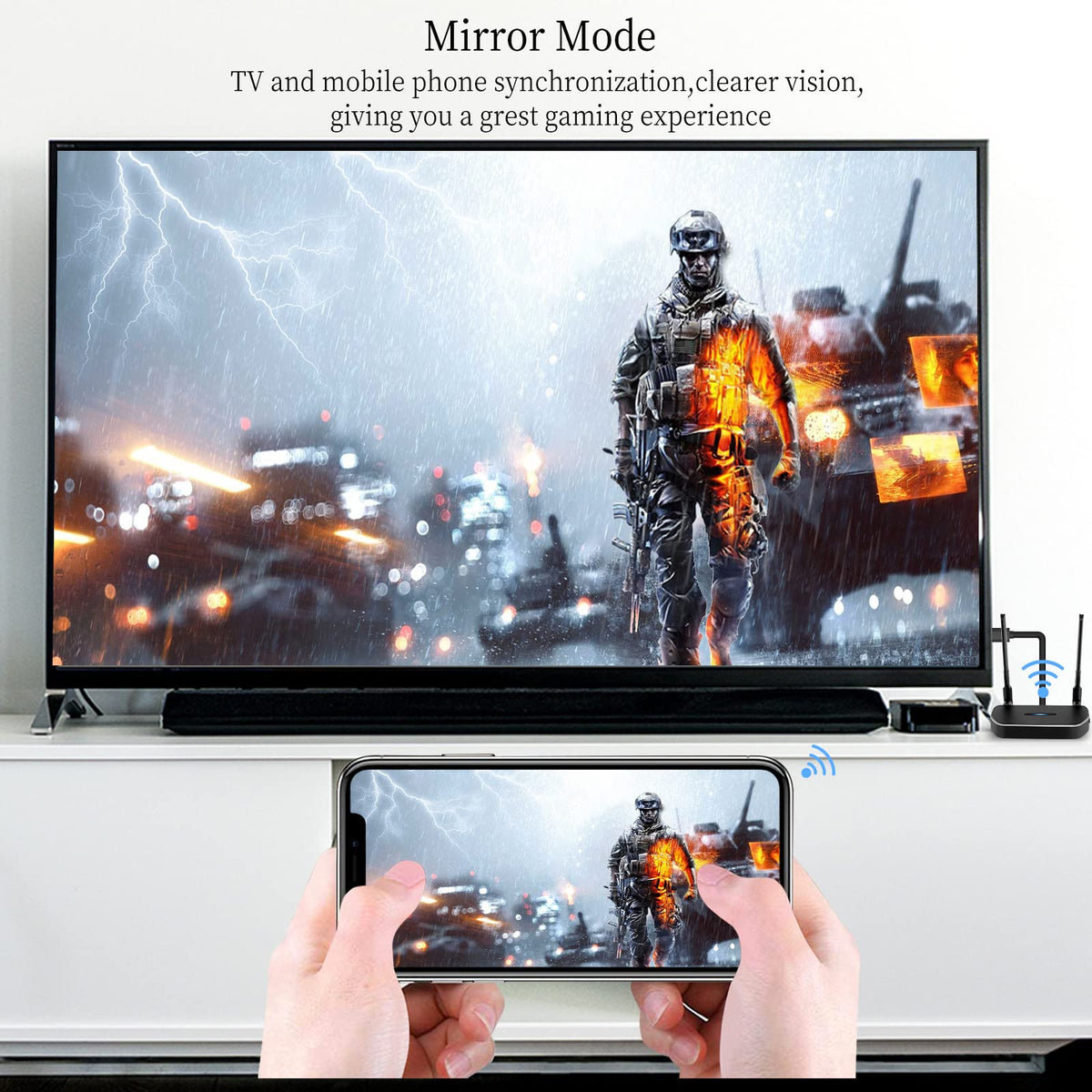 Wireless Hdmi Transmitter and Receiver 4k Kit.One Receiver and Two Transmitter Packages,Switch at Will,Matching Distance 50M VGA Dual Screen Casting Video Audio from PC/Laptop/TikTok to Monitor