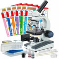 AmScope M150C-SP14-EXCL1 1000X Compound Monocular Microscope Set + Slide