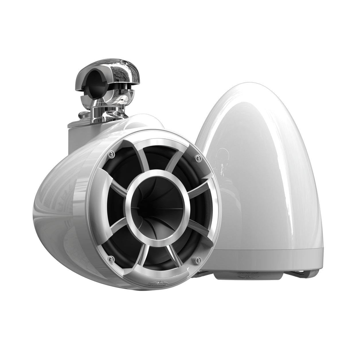 Wet Sounds REV 10 HD 10" Marine Tower Speakers, Black, Fixed Clamp Mount