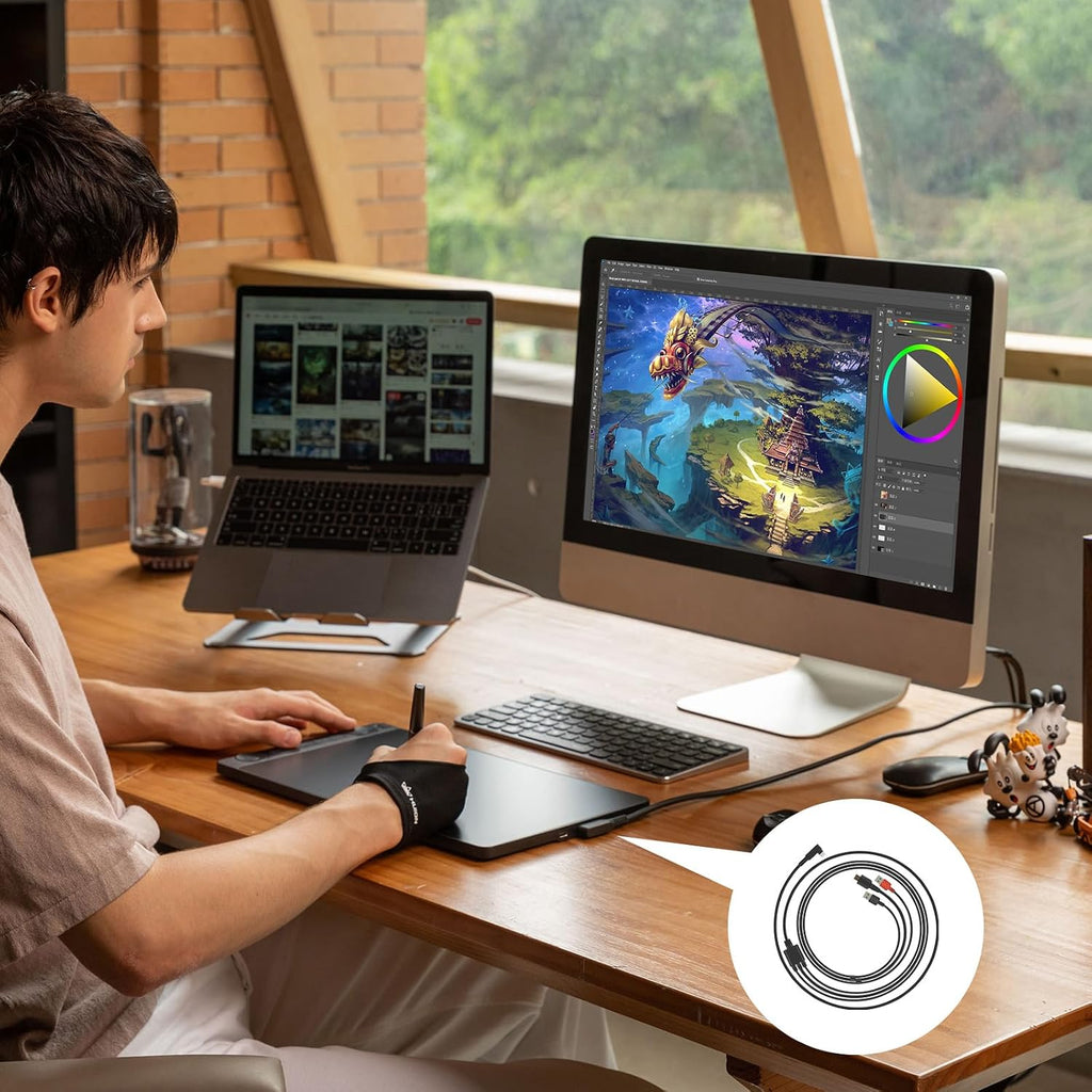 HUION 3-in-1 USB-C Cable