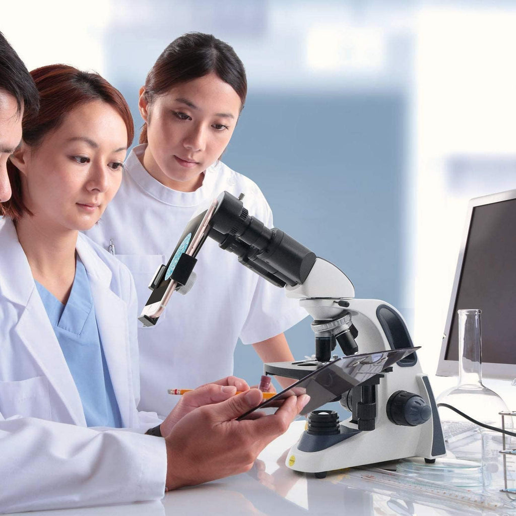SWIFT SW380B 40X-2500X Magnification, Siedentopf Head, Research-Grade Binocular Compound Lab Microscope with Wide-Field 10X and 25X Eyepieces, Mechanical Stage, Ultra-Precise Focusing