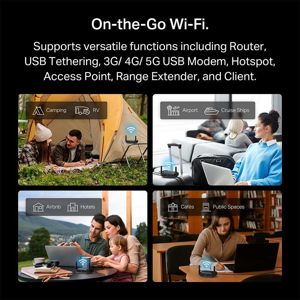 Roam 7 BE3600 Wi-Fi 7 Portable Travel Router Dual-Band, 2.5G Port, USB 3.0