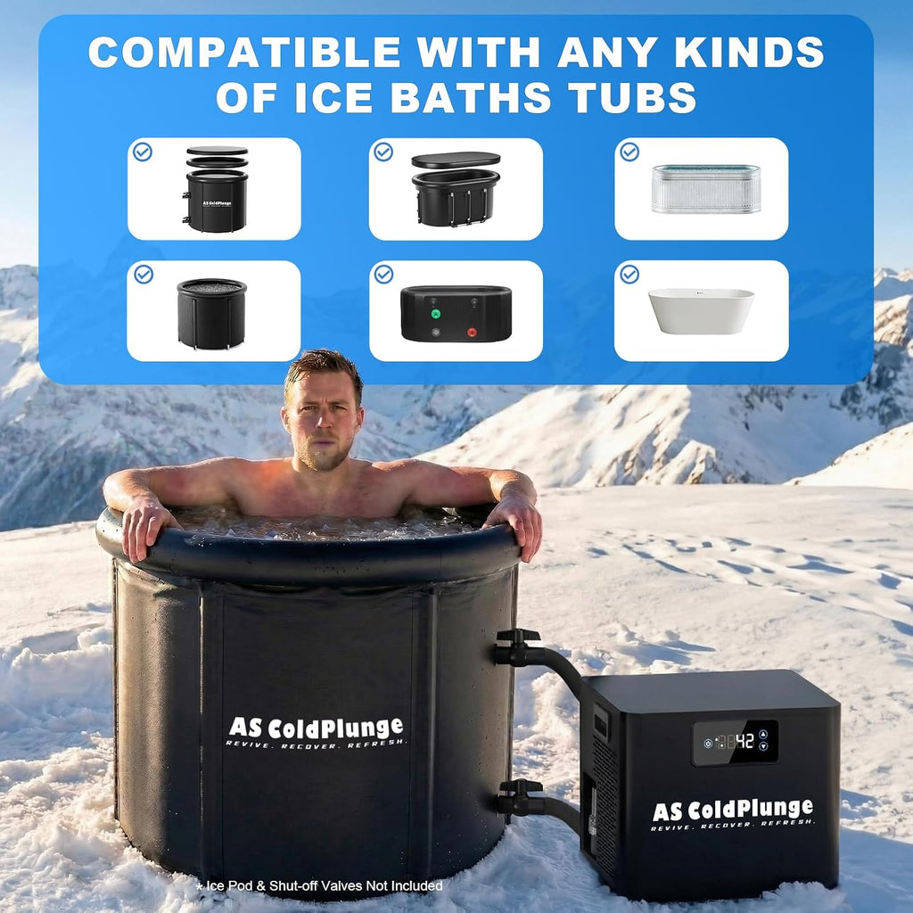 AS ColdPlunge 1/3HP Cold Plunge Chiller, Ice Bath Water Chiller for Any Tub