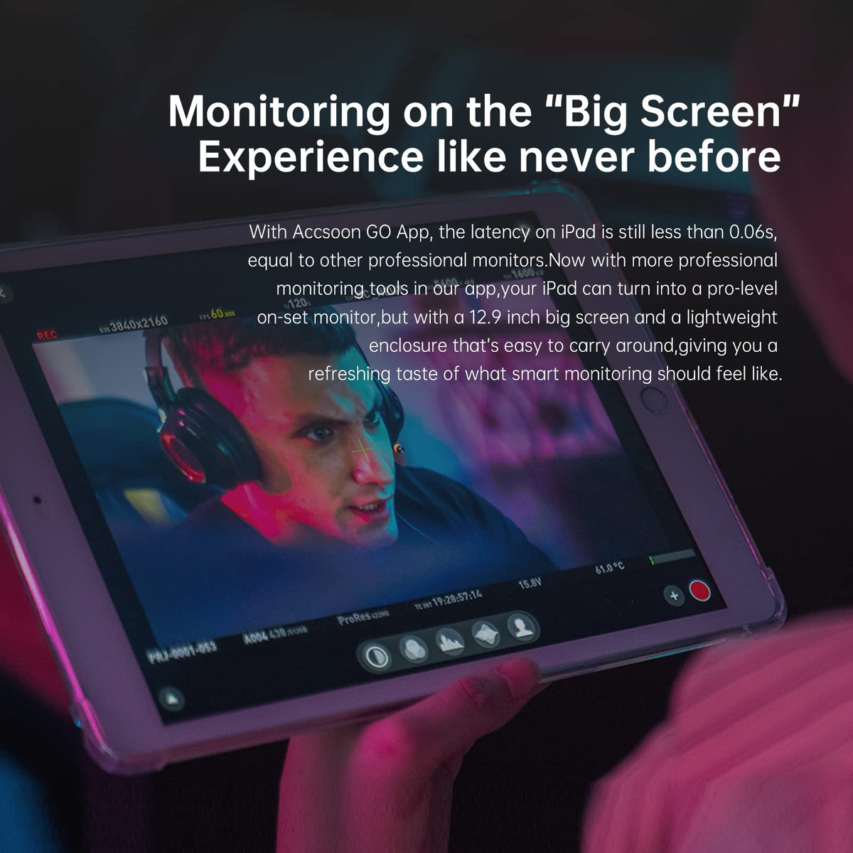 Accsoon CineView Master 4K Wireless Video Transmitter&Receiver with SDI HDMI, Tri-Band 8202ft 25ms LAT, 4K60/1080p60 1 Wired iOS+4 App Monitoring, Livestreaming Pair CineView 4K Lite/SE 4K/M7(H) Pro
