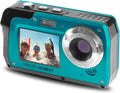 Minolta MN40WP 48MP QHD Dual LCD Screen Waterproof Camera, Blue