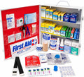 Rapid Care First Aid 80098 3 Shelf All Purpose First Aid Kit Cabinet, Class A+, Exceeds OSHA/ANSI Z308.1 2015, Wall Mountable