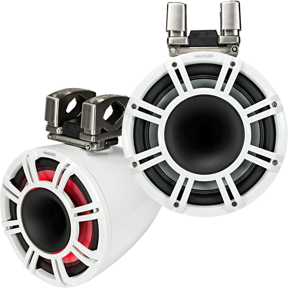 Kicker 44KMTC114W KMTC11 White 11" Inch Boat Tower Speaker Marine Wake Horn
