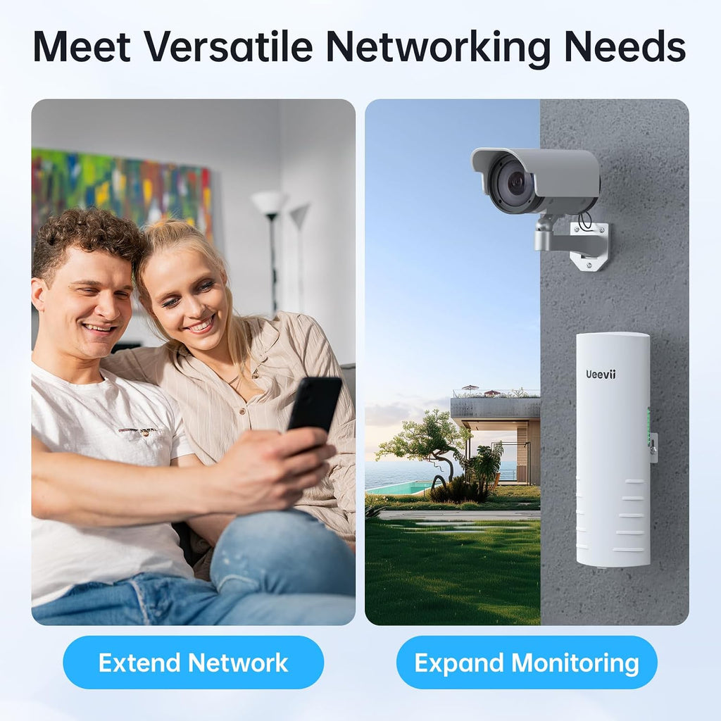 Wireless Bridge for Easy Network Expansion 5.8G 1000Mbps IP65 Waterproof