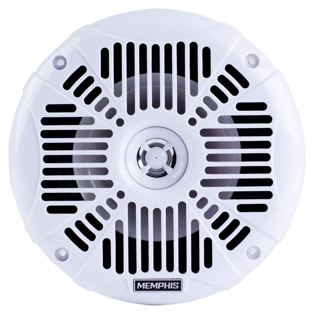 Memphis MXA602SLB MXA OEM Fit 6.5" Marine Grade Coaxial Speakers, Black with Blue LED - Pair