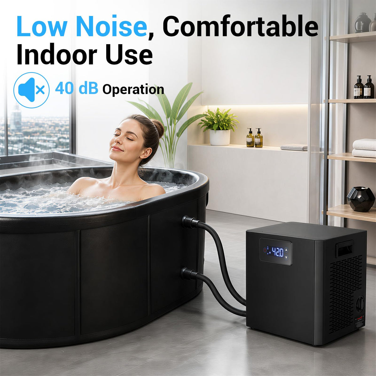 Cold Plunge Chiller for Ice Bath Tub, 1/3HP Water Chiller, Built-in Filter