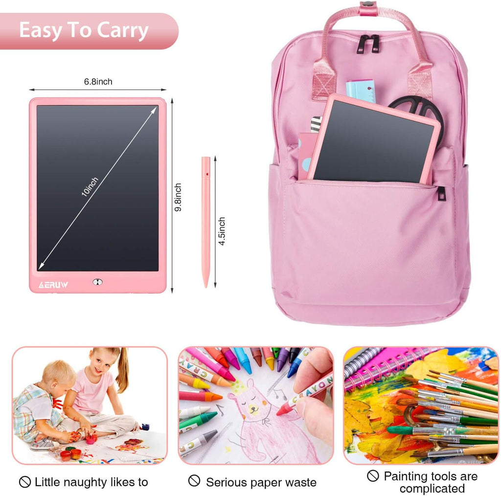 LCD Writing Tablet for Kids, 10 Inch Colorful Drawing Board Learning Toys