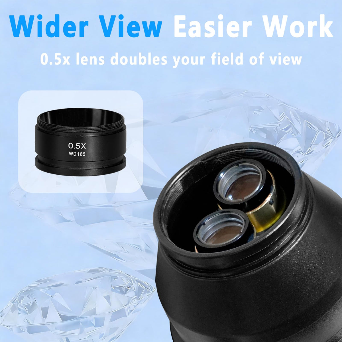 DZQ ZQ-1 Multi-Directional Microscope 7X-45X Magnification 0.5X Barlow Lens