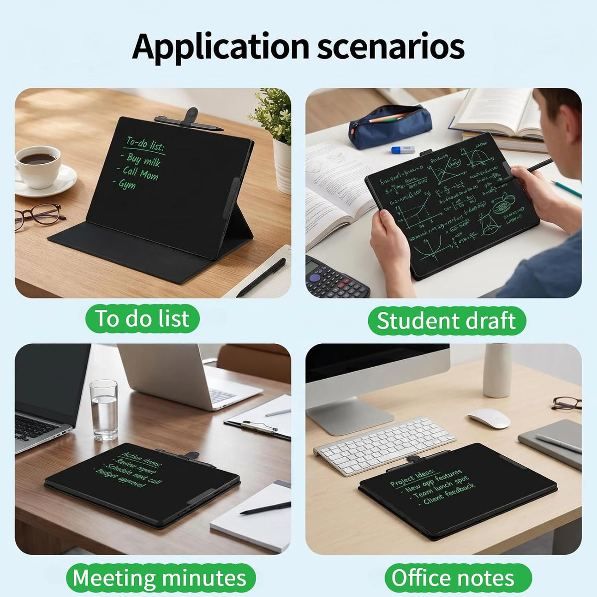 12 Inch Rechargeable LCD Writing Tablet with Cover for Adults