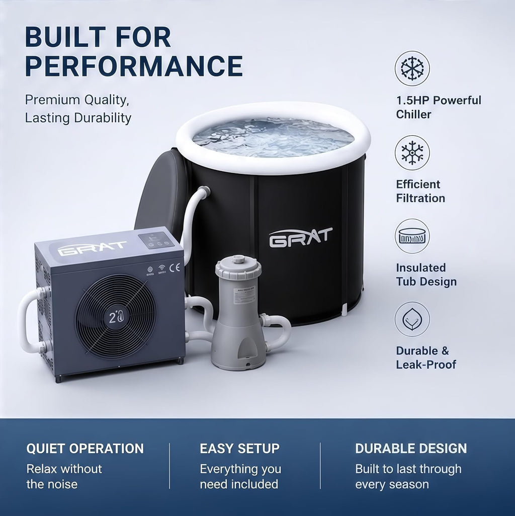 GRAT 1.5HP Chiller for Cold Plunge Tub Set