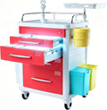 FDA Approved 4-Tier Medical Crash Cart with Auto-Sensing LED Lights