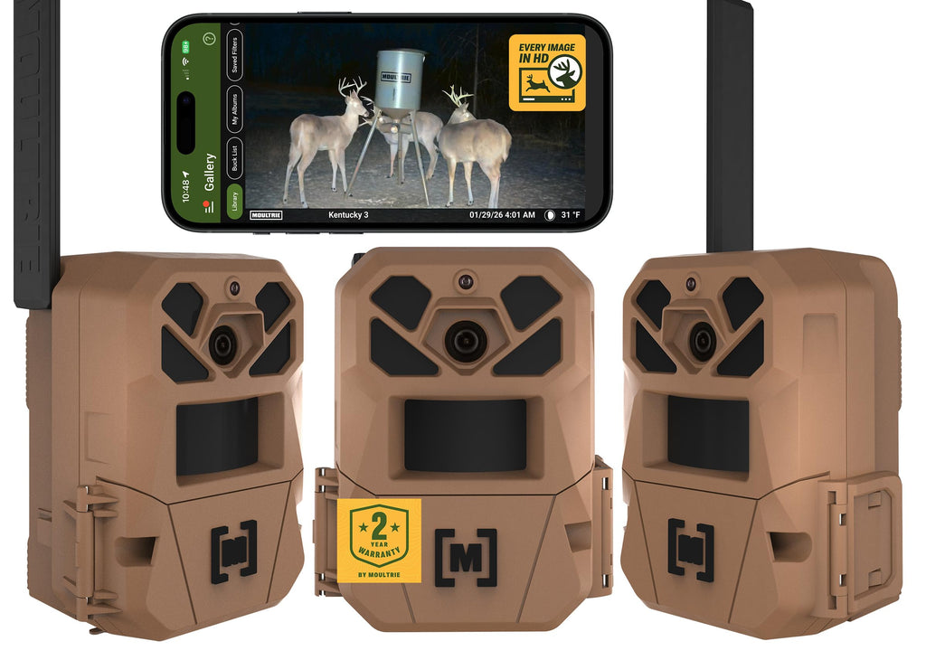 Moultrie Edge 3 Cellular Trail Camera - 2-Pack, 40MP, 0.5s Trigger