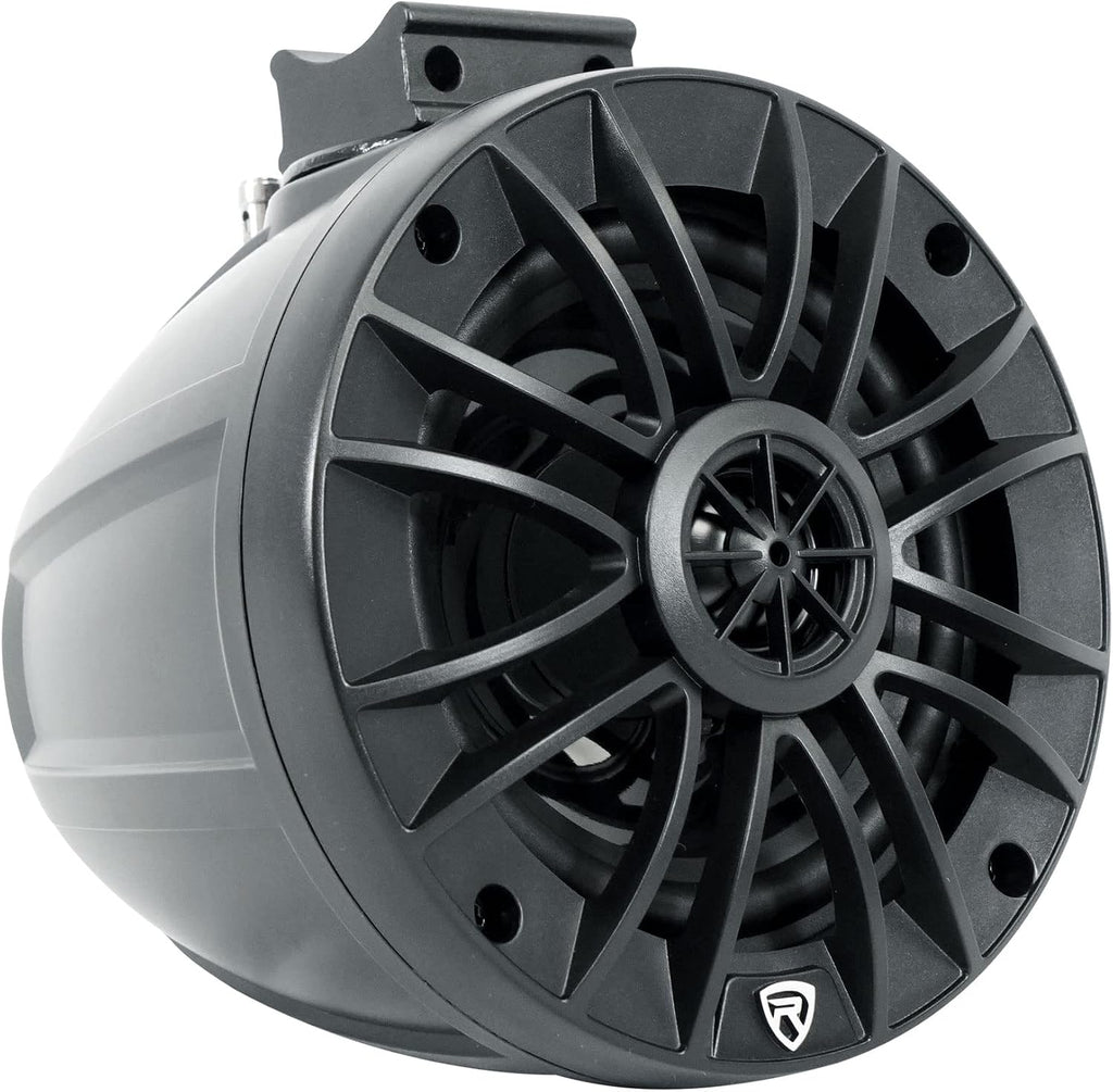 Rockville UT525B 5.25" Black UTV Rollbar Wakeboard Marine Speakers Pair