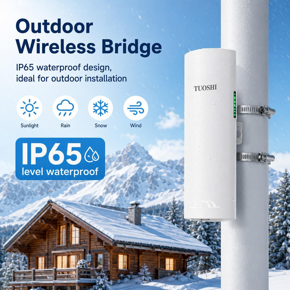 CPE828 3KM Outdoor Wireless Bridge 5.8GHz Point to Point WiFi CPE