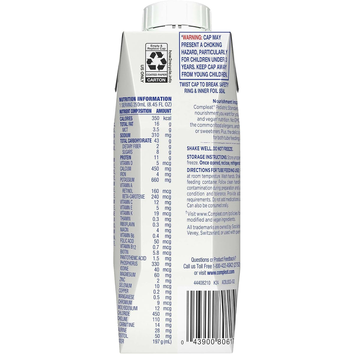 Compleat Pediatric Standard 1.4mL, Tube Feeding Formula, 24 Pack