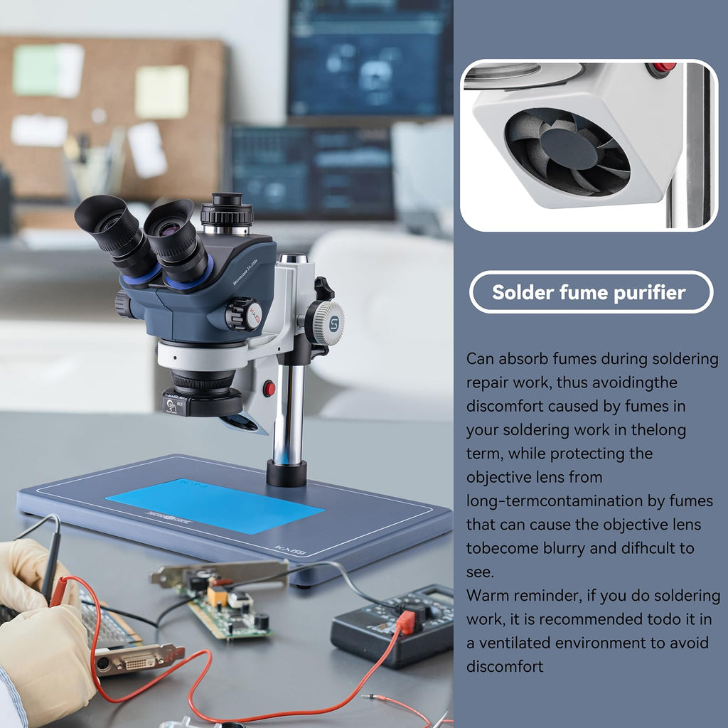 Kaisi TX350E Professional Soldering Microscope,Trinocular Stereo Microscope