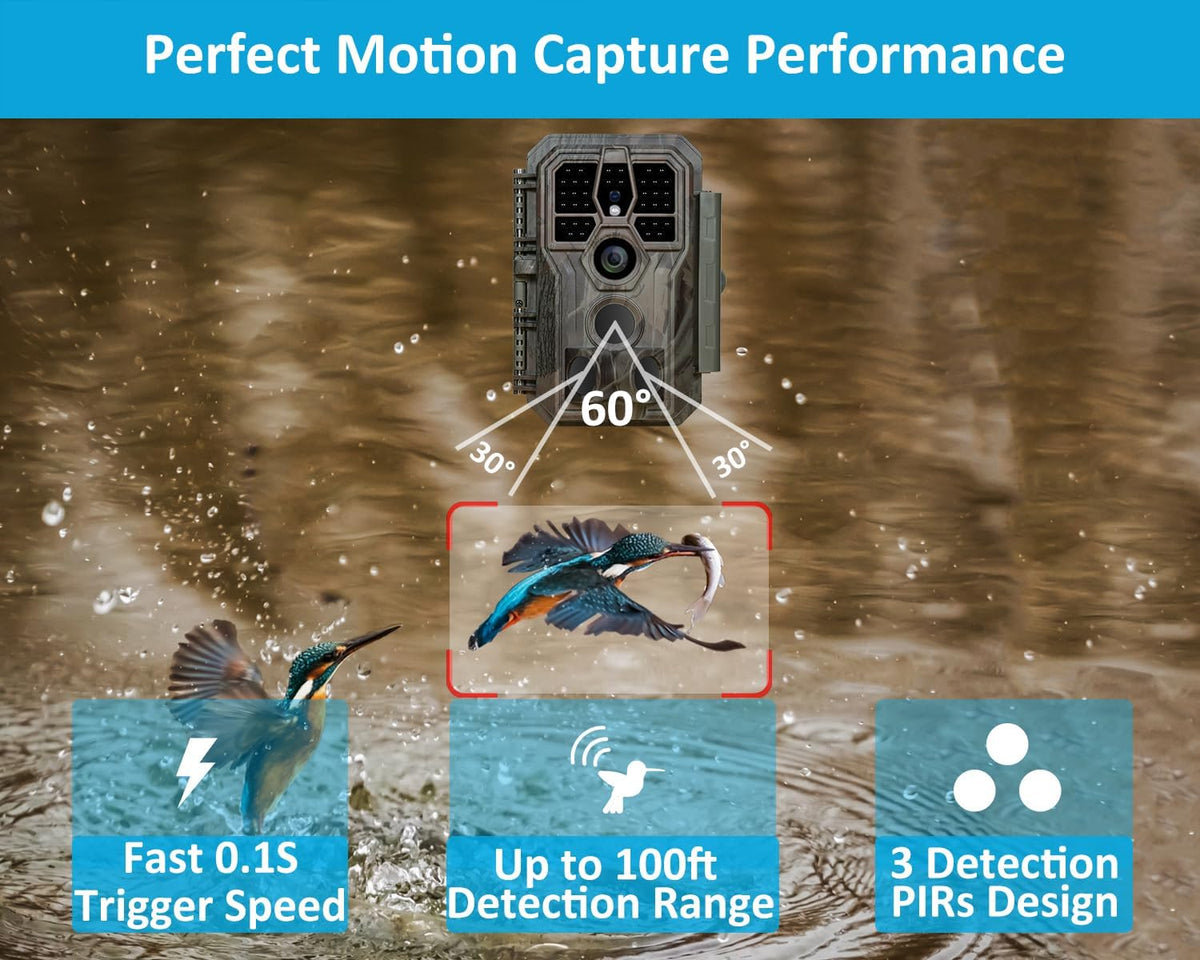 GardePro E5S 2-Pack Non-Cellular Trail Camera, 64MP Photo & 1296P HD Video