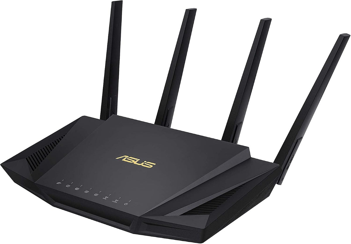 ASUS RT-AX3000 Ultra-Fast Dual Band Gigabit Wireless Router - Next Gen WiFi 6, Adaptive QoS, and AiProtection by Trend Micro | 1x WAN, 4X 1G LAN, 1x USB 3.0 - AiMesh Compatible
