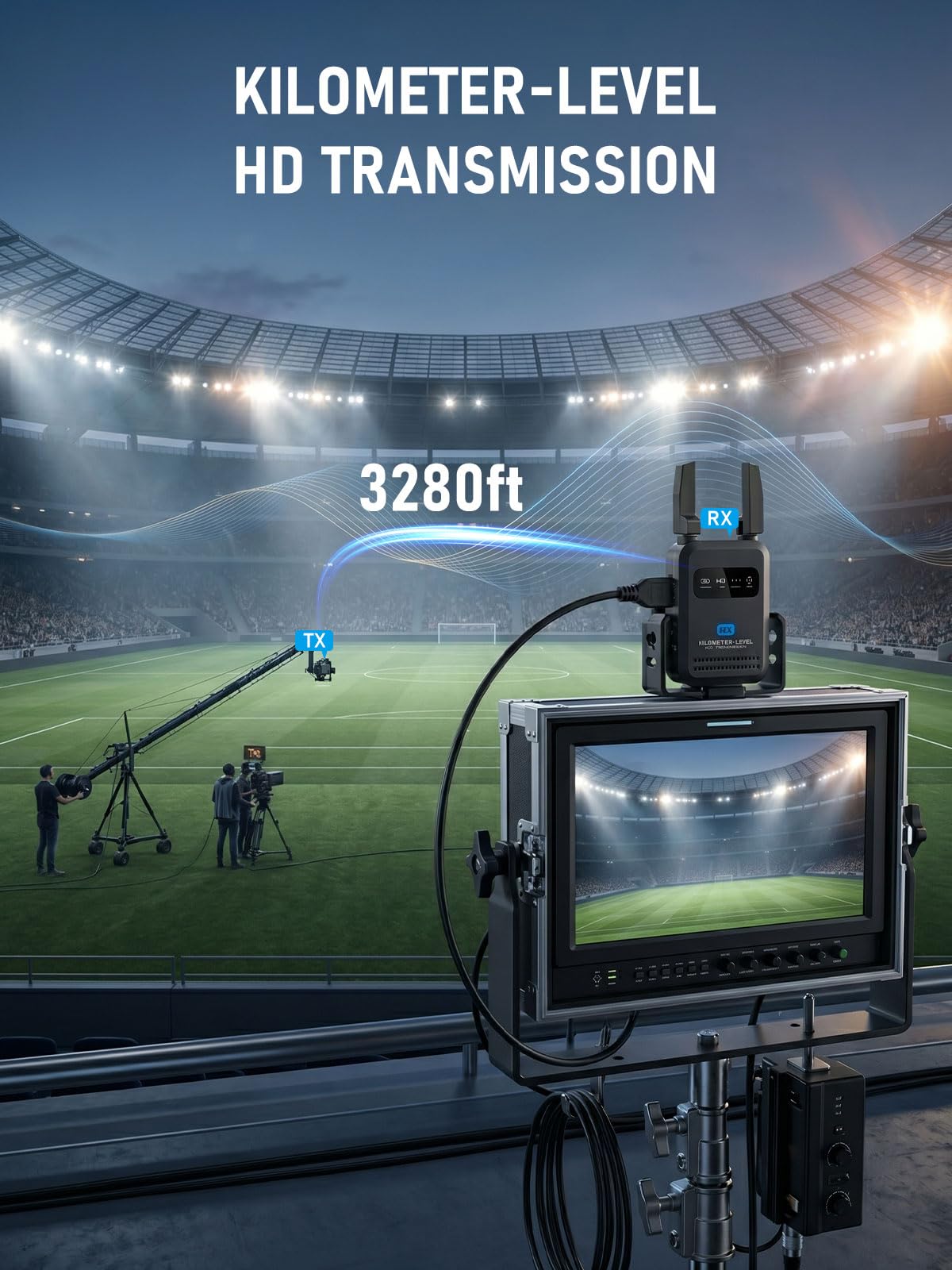 Lemorele Wireless HDMI Transmitter Receiver 1080P 50ms Low Latency 656ft