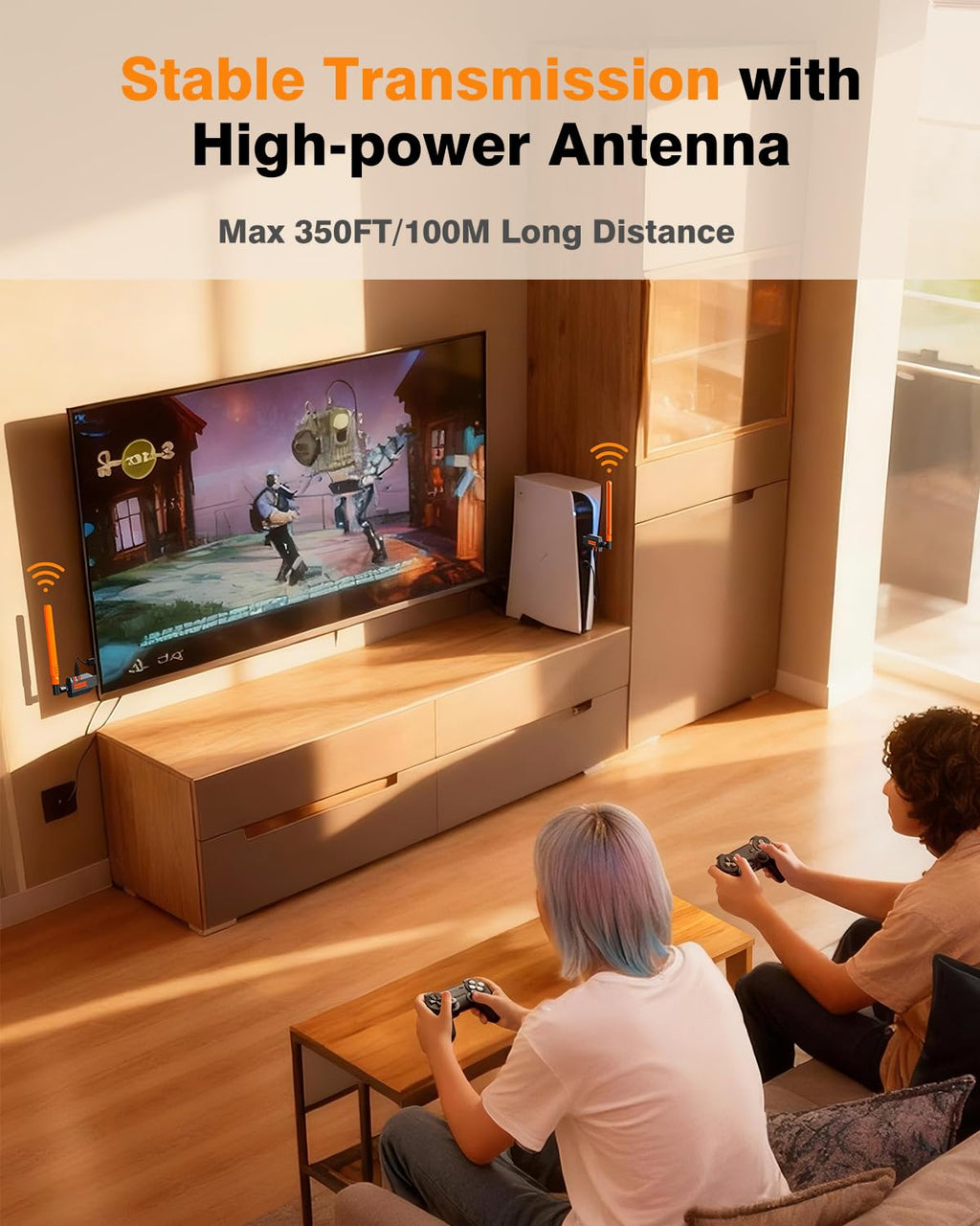 Coolpie Wireless HDMI Transmitter and Receiver for Multiple TVs (1TX-4RX)