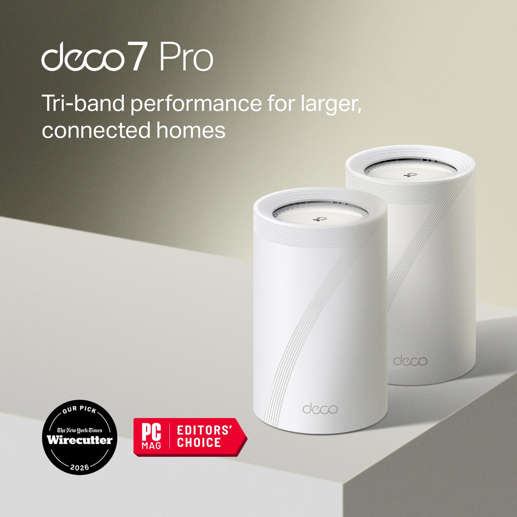 Deco 7 Pro Tri-Band WiFi 7 BE10000 Whole Home Mesh System 6-Stream 10 Gbps