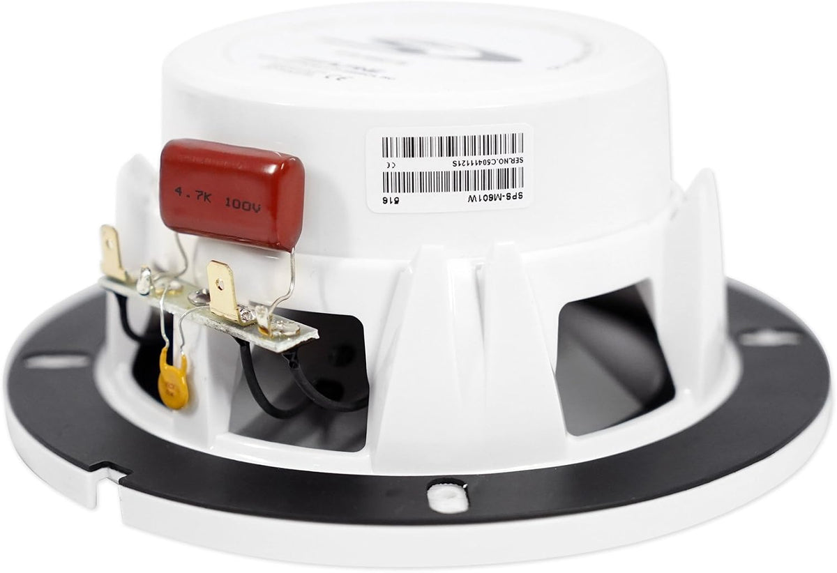 Alpine (4) SPS-M601W 6.5" 440 Watt 2-Way Marine Boat Coaxial Speakers - White