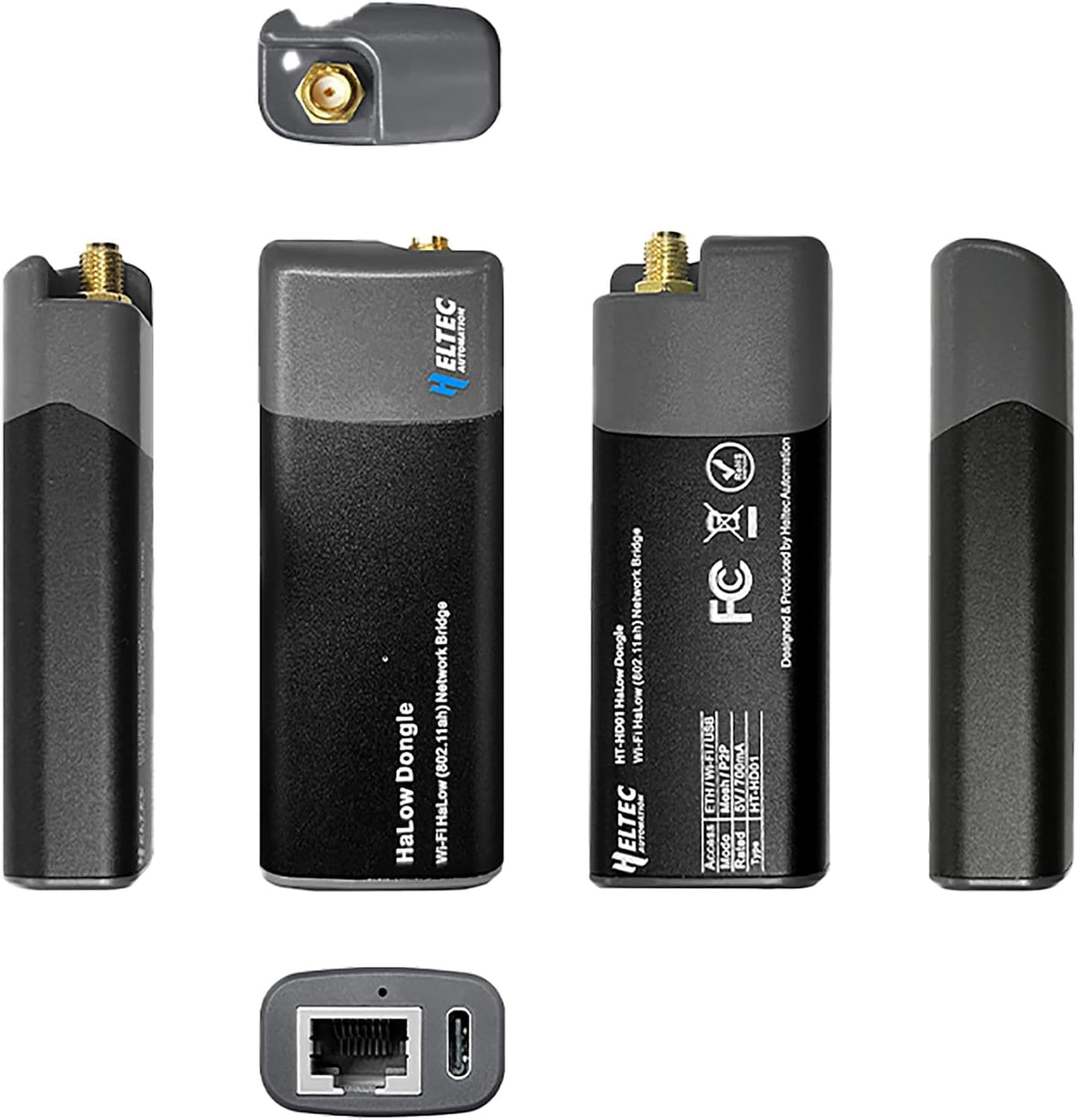 Heltec 1 Pair Point to Point Wireless Network Bridge Wi-Fi HaLow Dongle V2