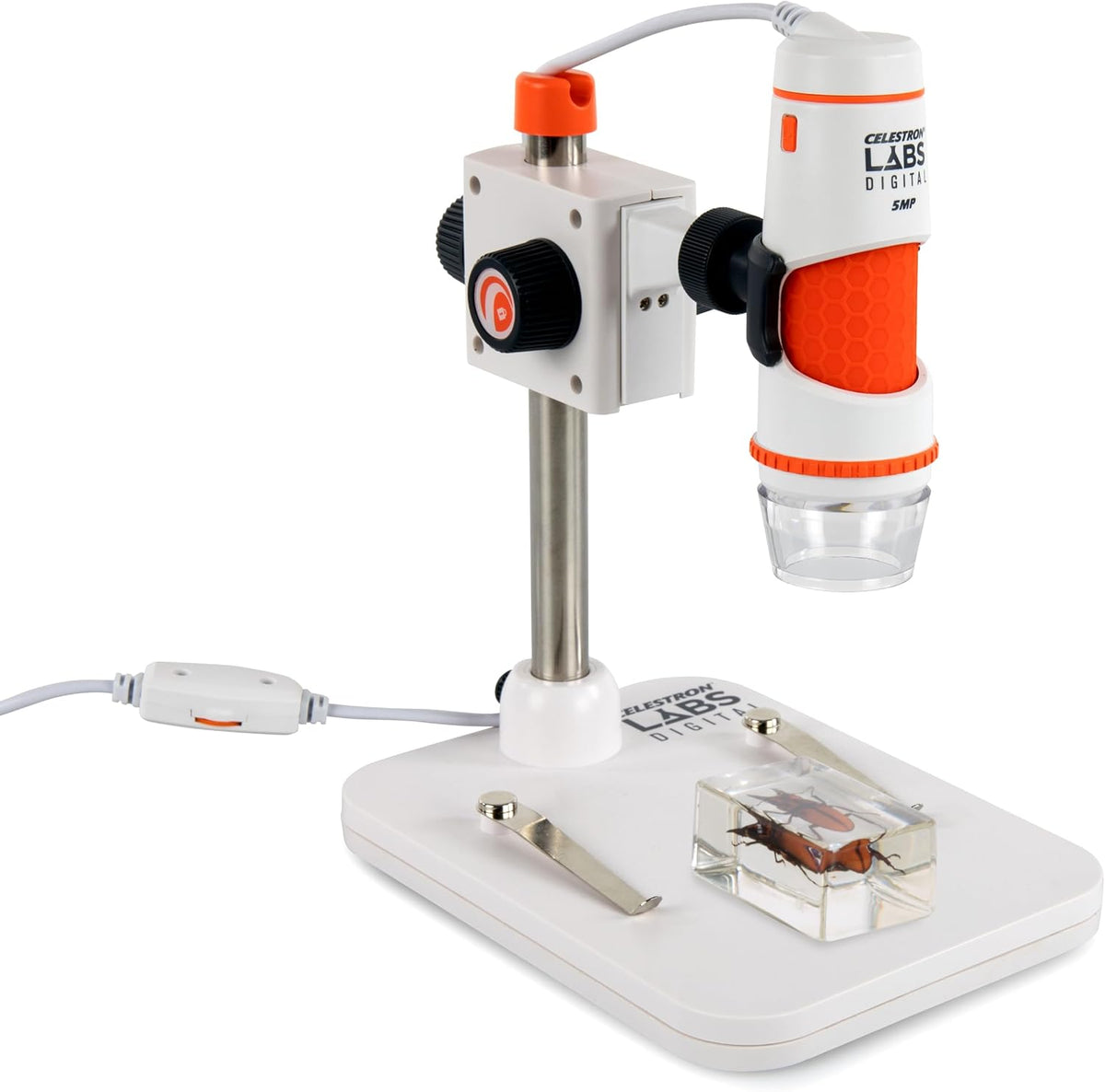 Celestron Labs 5MP Handheld Digital Microscope for Detailed Inspection