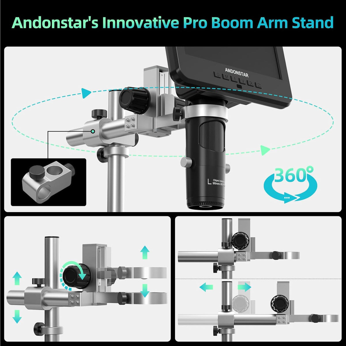 Andonstar AD246S-M Plus 2160P 7'' HDMI Soldering Digital Microscope
