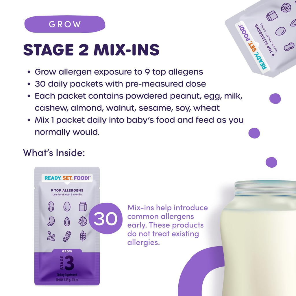Ready Set Food Stage 1 Baby Food Mix-Ins - Baby Allergen Introduction Kit
