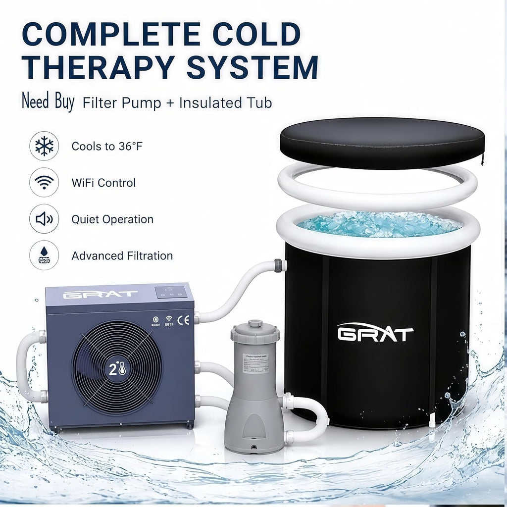 GRAT 1.5HP Chiller for Cold Plunge Tub Set