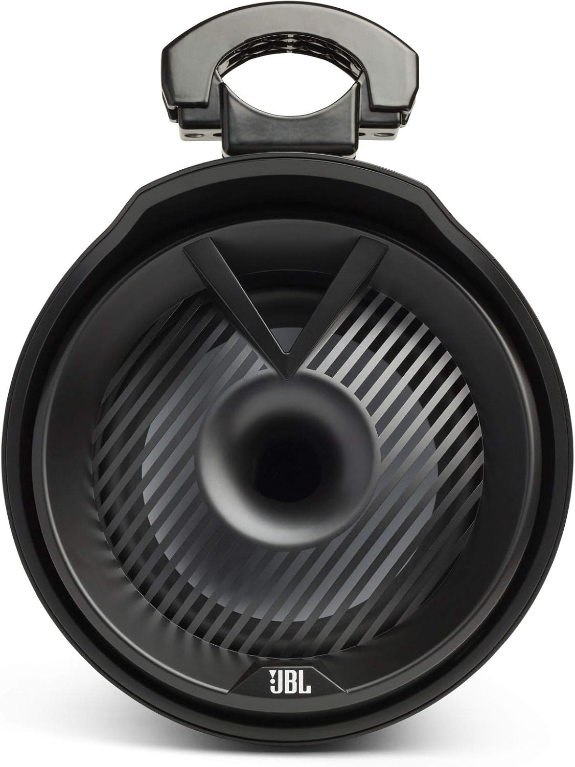 JBL MT8HLB 8" 2-Way Marine Tower Speaker with 1" Horn Loaded Compression Tweeter â Black & Wet Sounds HTX2 2 Ch. Amp