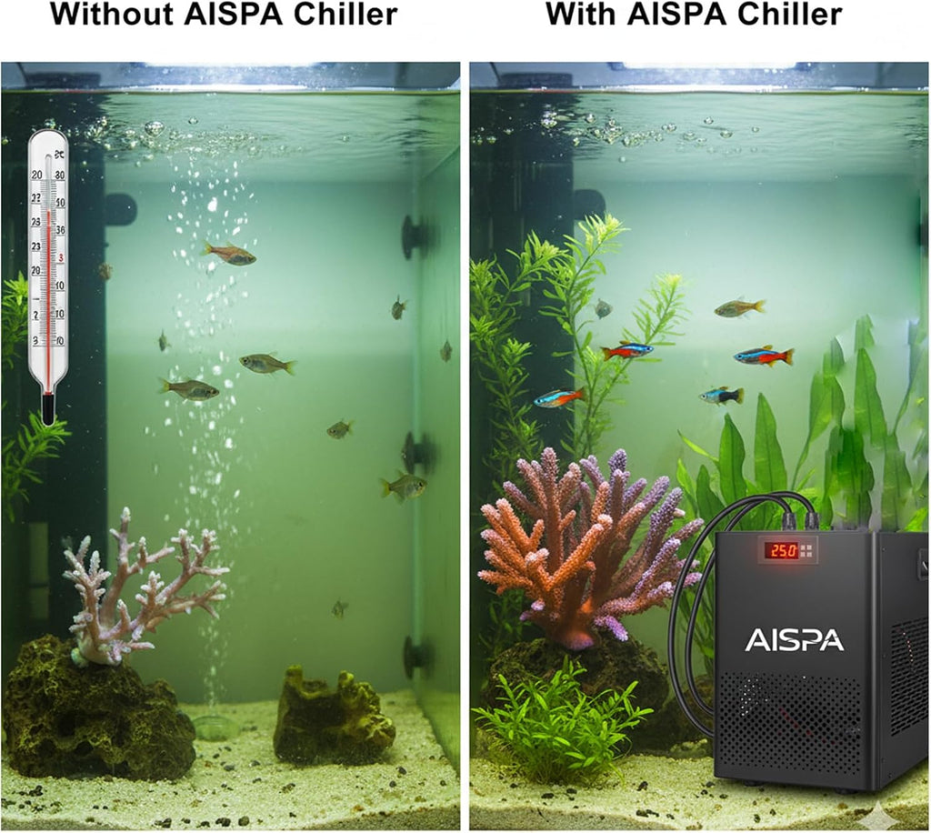 Aquarium Chiller 1/10 HP, 42GAL Fish Tank Water Chiller