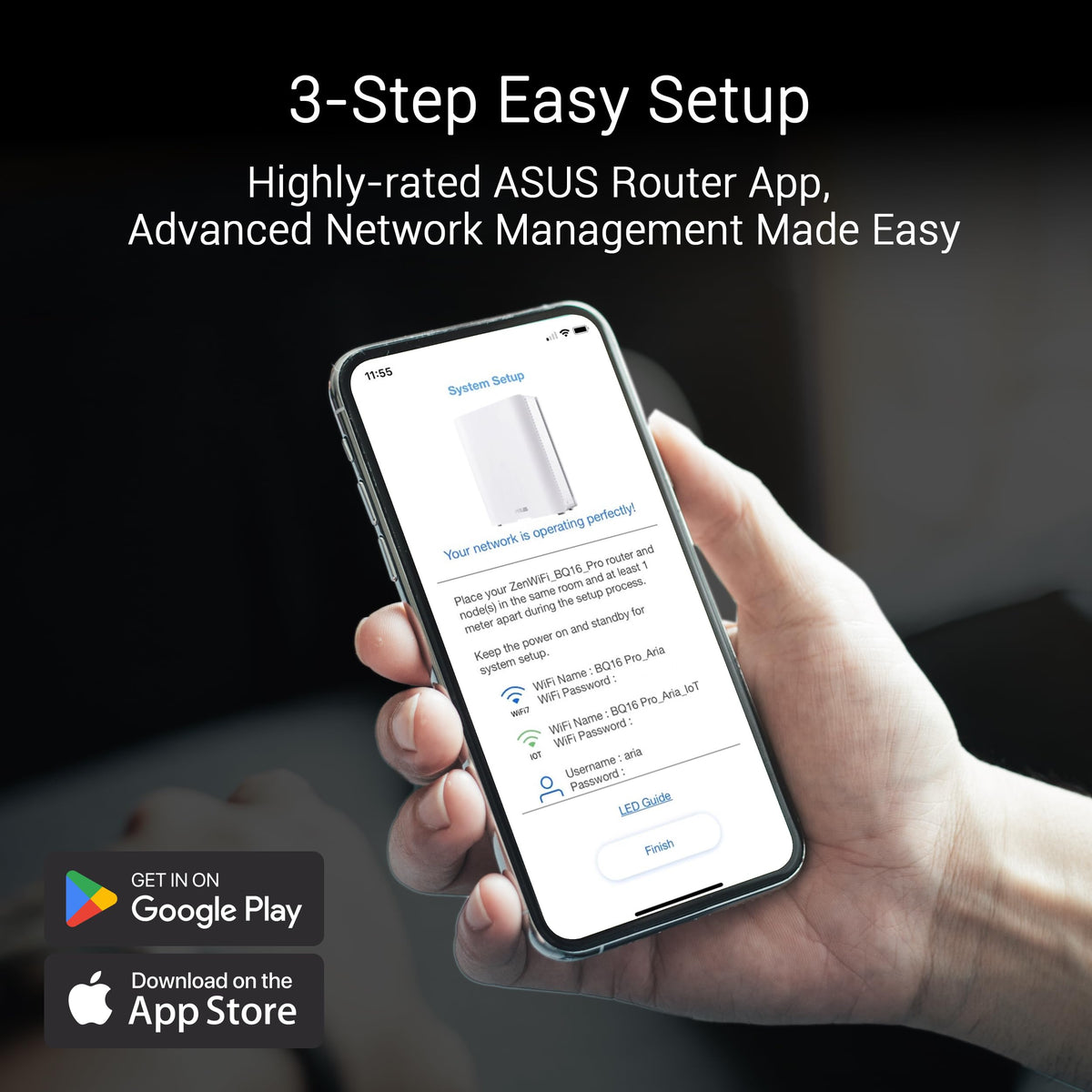 ASUS ZenWiFi BT6 WiFi 7 Mesh Router - Tri-Band, 3k sq. ft. x2 WAN (1 PK)