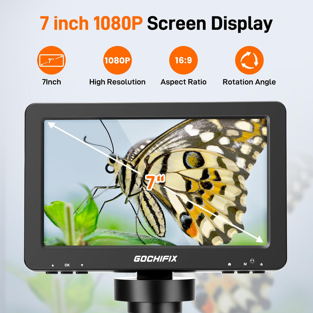 GOCHIFIX 10.1 Inch Digital Microscope 2K HDMI Soldering Coin Magnifier
