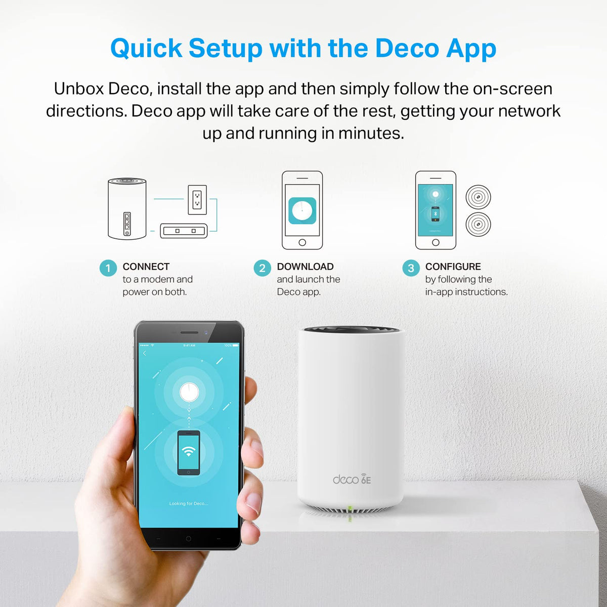 TP-Link Deco XE75 Pro AXE5400 Tri-Band WiFi 6E Whole Home Mesh Router