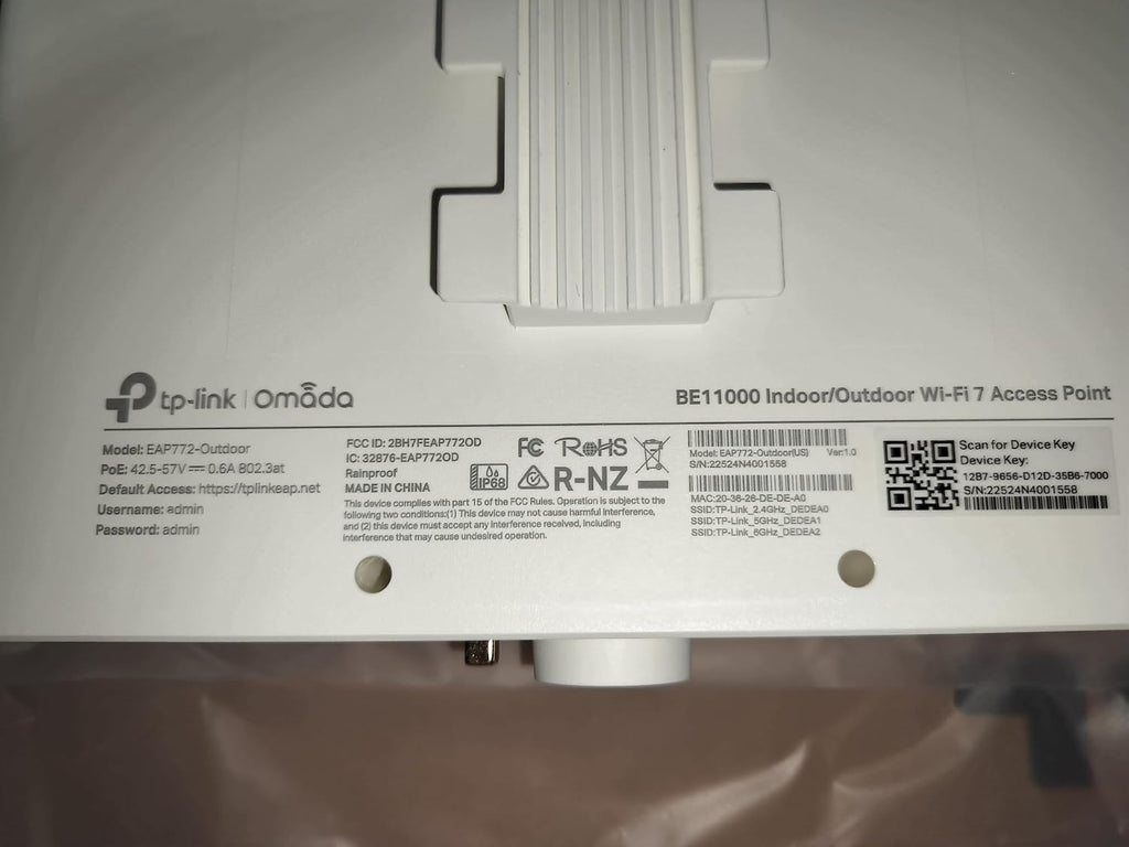 Omada BE11000 Outdoor WiFi Access Point, w/o PoE Injector(EAP772-Outdoor)