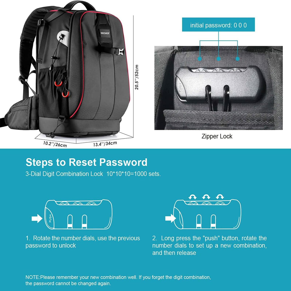 NEEWER Convertible Rolling Camera Backpack for SLR/DSLR and Accessories