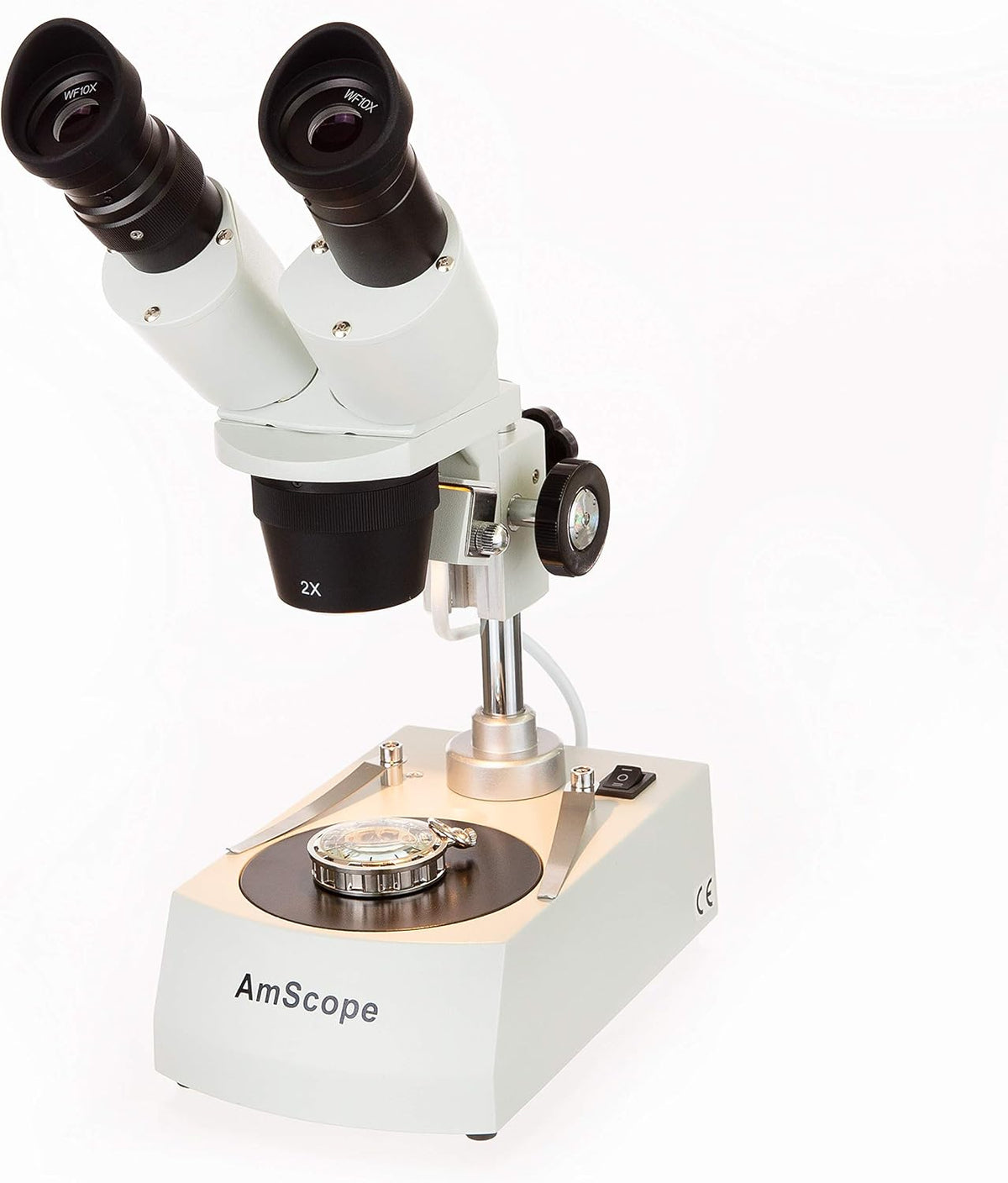 AmScope SE306R-PZ Forward Binocular Stereo Microscope, WF10x and WF20x