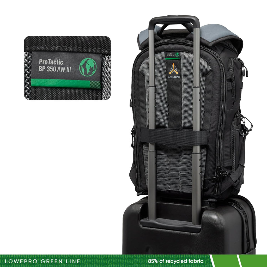 Lowepro ProTactic BP 450 AW III Camera Backpack, 4-point Access, Professional Camera Bag, DSLR/Drones/Mirrorless, Up to 16" Laptop, Rain Cover, for Photographer,Videographer, Volume 28L