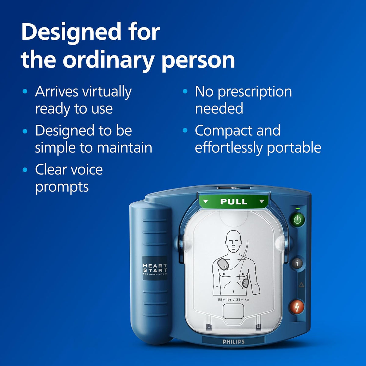 HeartStart Philips OnSite AED Defibrillator, Business Package M5066A-C02BPB