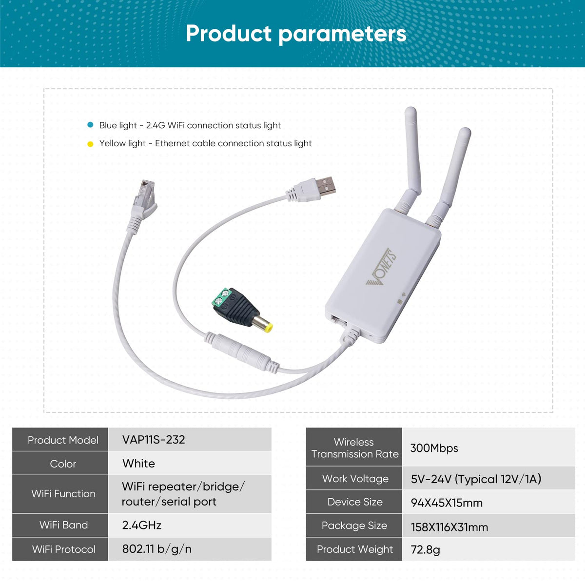 VONETS VAR1200 Industrial Gigabit Dual Band WiFi Bridge/Router 1200Mbps WiFi to Ethernet Adapter with Intelligent Fan, 3 Gigabit Port, POE, DC/USB Powered for Industrial Network Medical Device