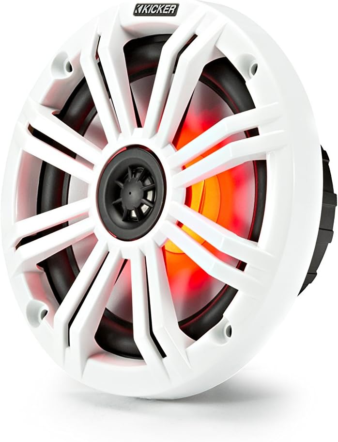 KICKER KM65 6.5 in RGB LED Marine Speakers 4-Pack Bundle